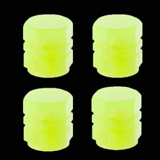 4Pcs 자동차 빛나는 줄기 밸브 모자 오토바이 자전거 바퀴 타이어 스타일링 장식 형광 액세서리, 04 Yellow-A-4PCS