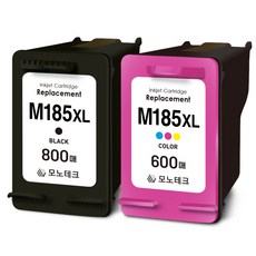 800매 특대용량 모노테크 삼성 호환잉크 INK-M185 C185 XL 세트, 검정+컬러, 1세트