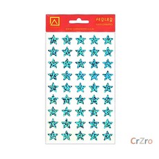 세모네모 모양견출지 별홀로 청색 4매 13x14mm 1개