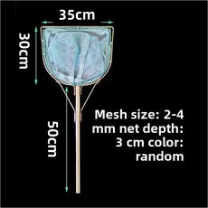 솔리드 링 네트 낚시 장비 야외 청소 대형 물고기 새우 해산물 캠핑 여행, 12. 손잡이 50 - 헤드 35 - 망사 2/4mm