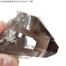 馬拉威煙晶與霓石和長石共生0611-29號(Smoky Quartz), 1個
