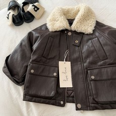 兒童外套2025瞇瞇眼鼕季新品男女童加厚純色皮夾剋寶寶毛領外套潮