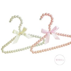 엠비아5 진주 옷걸이 강아지용 1p 아이보리