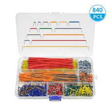 사전 성형 브레드보드 점퍼 와이어 키트 브레드보드 프로토타이핑 회로 DIY 전자 키트 14 개 길이 모듬 14, 2) 840pcs