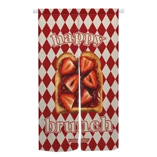 업소용 주방 출입구 커튼 아메리칸 빈티지 그림 원단 문짝 호텔 레스토랑 사생활 보호 커버 파티션 행잉, [02] 2, [01] 65x90cm