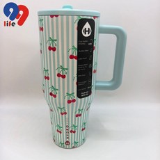 歐美32OZ/40oz手柄密封蓋，適用於HYDROJUG大容量防漏汽車保溫杯，防漏保溫，方便攜帶, 粉格子,32OZ, 1個