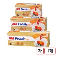 3M)후레쉬 백(미니/17x25cm/100매) (중/25x35cm/100매) (대/30cmx45cm/100매) 각1개씩, 1개