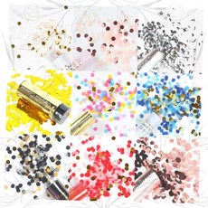 파티 색종이 컨페티 원형 반짝이 축하 생일 결혼식 홈파티 다채로운 장식용품, 1개, 파티꽃가루폭죽(소형)블루믹스