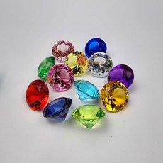 [무료배송/당일배송] 크리스탈 보석 장난감 다이아몬드 모양 칼라 보석 [엘리빅마켓], 랜덤, 4개