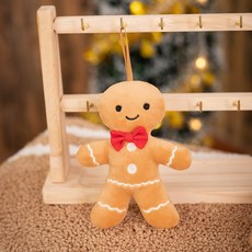 Tonkon 聖誕節日裝飾抱枕聖誕樹娃娃沙發客廳靠墊床上靠枕薑餅人, 男薑餅人掛件10cm0025kg