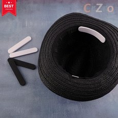 모자 사이즈 조절 패드 10p 스티커 테이프, 블랙