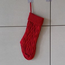 聖誕襪 火炬聖誕襪 針織禮物袋 大聖誕襪, 1個, 酒紅色