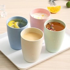 小麥秸稈 水杯 刷牙杯 漱口杯, 青色, 1個
