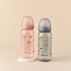 그린맘 컬러 PPSU 슬림 노꼭지 젖병, 1개, 250ml, 리틀포레스트