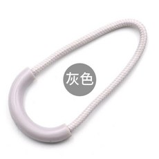 拉鍊頭 半圓拉袢繩 彩色拉鍊配件, 灰色, 1個