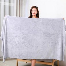 美容院大號浴巾 吸水不掉毛 理療按摩鋪巾, 淺灰色,35*75毛巾（加厚3條裝）, 1個