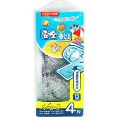 筆樂PENROTE 安全軟套尺組 (15cm 四件組) - 學生用柔軟安全尺, 無色, 1套裝