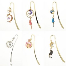 루씨올르 책갈피모음 북마크 기념일 선물 핸드메이드, 옵션3_ 캣인더문 책갈피