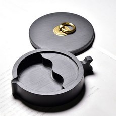 天然原石硯臺 安徽歙縣高檔文房四寶帶蓋墨盒 學生書法專用魚形硯盤, 1個