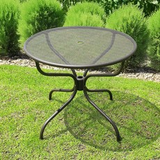 스틸망 850 야외 테이블 카페 커피숍 테라스 인테리어 철재 정원 원형 업소 매장, 화이트