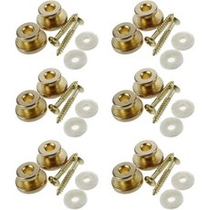 기타 만돌린 장착 나사가 있는 12Pcs 황금 스트랩 버튼 750054145