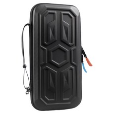 Switch 2 防震防摔收納包 – 附遊戲卡槽與配件網袋，便攜手提設計, 黑色, 1個, Switch 2收納包