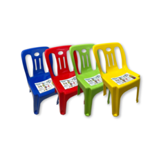 [나코] 플라스틱 미니 등받이 의자 간이의자 낮은의자 소형의자 유치원 어린이집 유아용, 노랑색