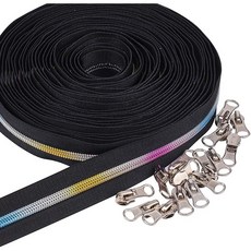 지퍼 부품 세트 의류 액세서리 옷 만들기 재봉 소품, 검정색5