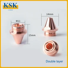 KSK BOCI 커팅 노즐 고출력 H22 D28 M11 고속 기계용 베벨링 커터 파이버, double layer, 3.0mm, 01 double layer