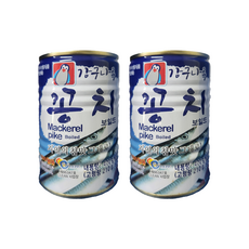 강구나루 꽁치 통조림 400g x 2개 업소용 조림 찌개 캠핑 자취
