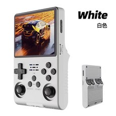 R40S PRO 掌上遊戲機 3.5吋 IPS螢幕, 白色-贈送內置遊戲/到手卽玩,標配(無TF卡), 1個