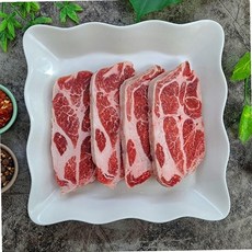 VGD 리베리코 꽃목살 통목살 1.5cm 슬라이스 구이 5kg 냉동육, 1개