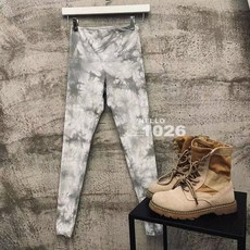 HELLO 1026 高腰紮染運動褲，透氣舒適，修身顯瘦