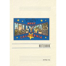 (영문도서) Vintage Lined Notebook Large Letter Greetings from West Hollywood California Paperback, Found Image Press, English, 9798385419197