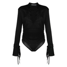 안드레아다모 세미 시스루 긴소매 바디수트