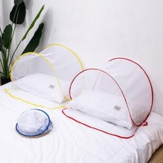모기장 방충망 싱글 미니 휴대용 침대용 원터치, 블루