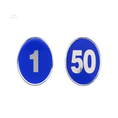 다있군샵 1P 원형 62mm 에폭시 번호판 블루 사물함번호표, 39