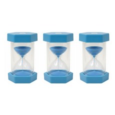 5분 모래시계 이중안전 글라스 어린이집 학교 교육용 블루 3개