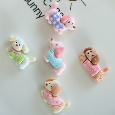 [50개] 티셔츠 강아지 데코덴 파츠 신발꾸미기 재료 파츠도매 슬라임파츠 레진아트 탑꾸 폰꾸미기