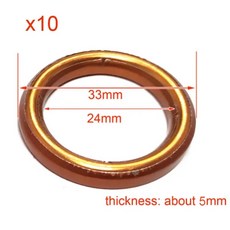 10 조각 머플러 배기 가스켓 오토바이 49CC 50CC 60CC 70CC 80CC 110CC 150CC 125CC 스쿠터 자전거 ATV MOPED, d type, 1개