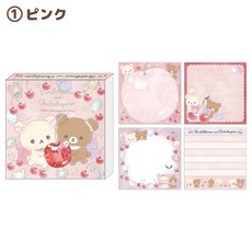 Rilakkuma 懶懶熊便條紙, 1個, 01.粉紅, 粉紅
