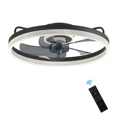 XINGMU 興沐 吸頂風扇燈 輕奢LED循環扇 臥室適用, 水晶黑色