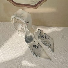絲巾髮帶 水墨竹子 綁發飄帶 頭飾