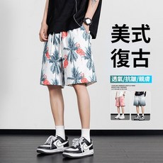 單層防尷尬運動短褲 M-8XL 鯊魚紋速乾泳褲