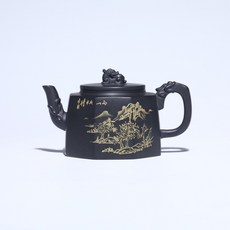 八方來財 原礦黑泥 宜興紫砂壺 名家制作, 1個, 黑色