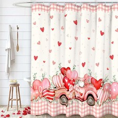 Ysnifeiw 성 패트릭의 날 샤워 커튼 182.9x182.9cm(72x72인치) 그린 격자무늬 아일랜드 토끼풀 욕실 커튼 세트 후크 포함 성 패트릭의 날 욕실 장식