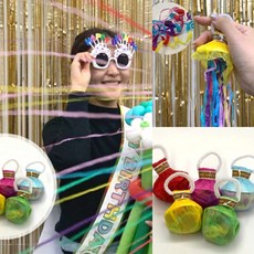 파티용 칼라 고리 줄폭죽 웨딩폭죽 손폭죽 파티용품 생일폭죽