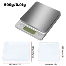 500g 0.01g/3KG 0.1g 무게 디지털 전자 저울 LCD 디스플레이 미니 디지털 보석 저울 주방 저울, 기타, 02 500g 0.01g