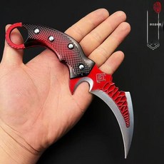 三洲行動 赤梟爪刀 道具模型 合金收藏玩具, 18cm赤梟爪刀+展示架:鋅合金, 1個