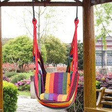 흔들흔들 무지개 해먹 의자 접어서 보관 캠핑감성용품 캠핑용해먹 해먹캠핑